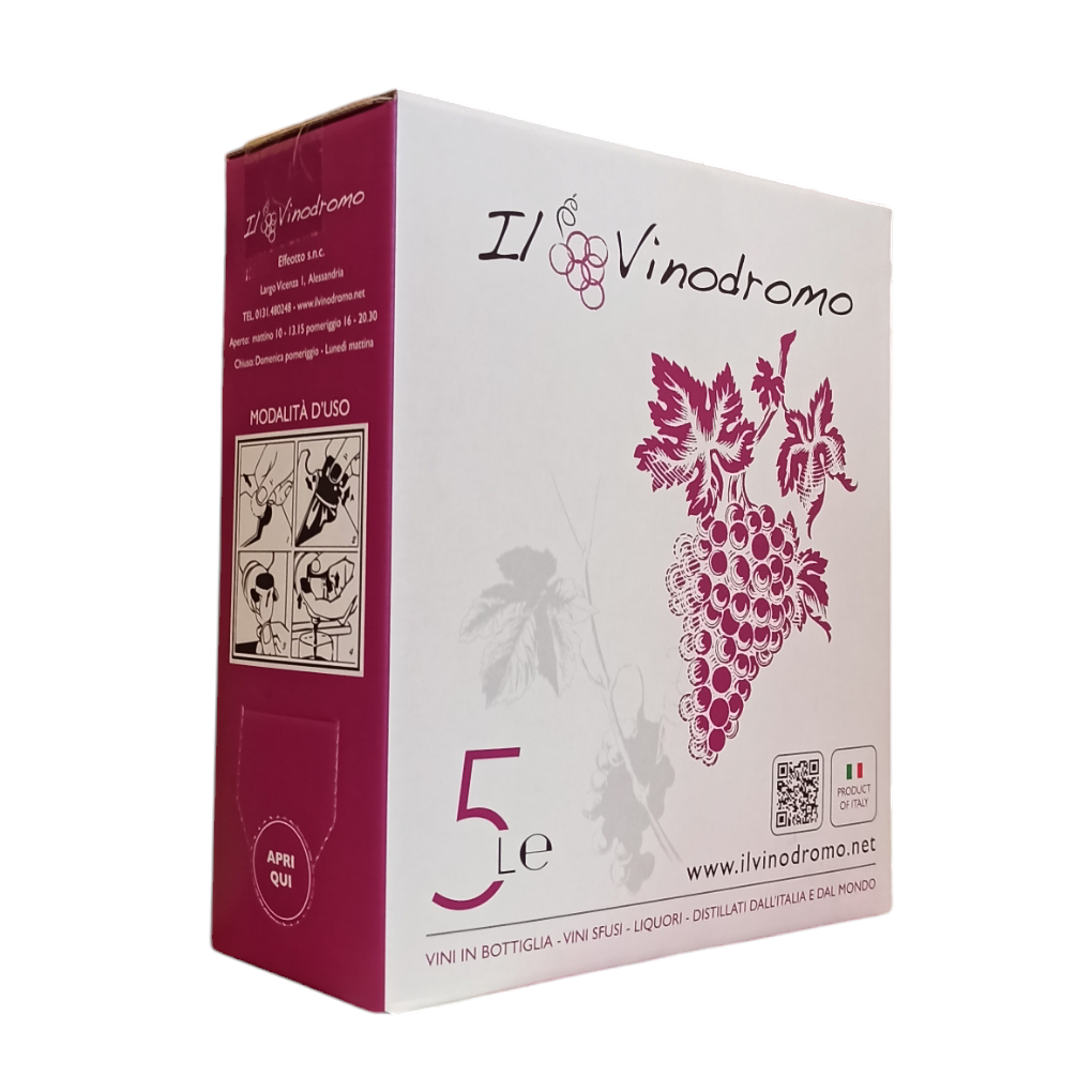 Bag in Box 5 Litri Vino Rosso da uve Grignolino 12,5° Asti